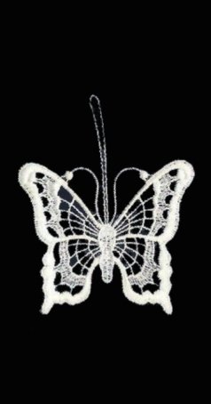 Plauener Spitze Anhänger aufsteigender Prachtschmetterling