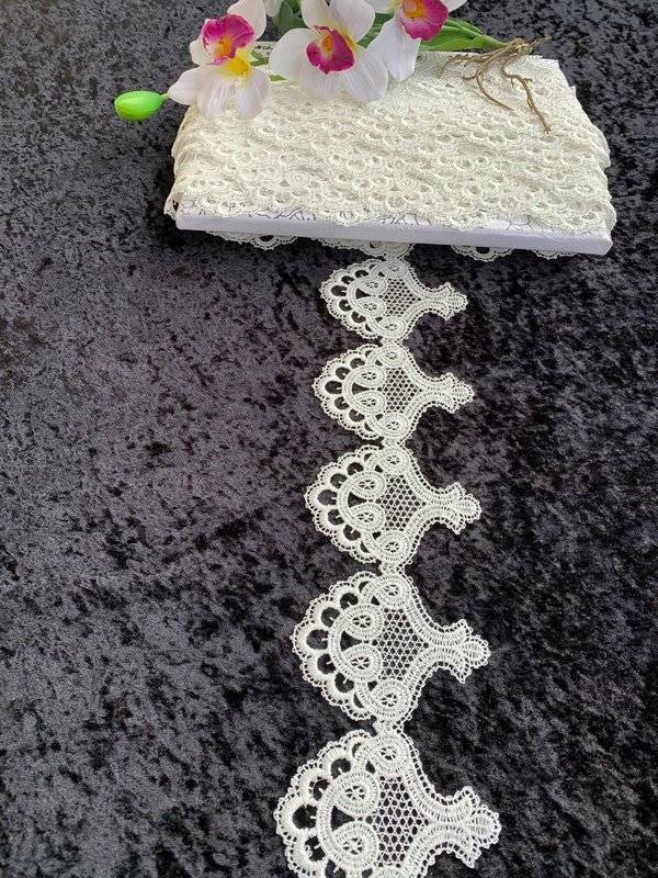 Plauener Spitze Muschelwelt 10cm/weiss Valentinstagsangebot