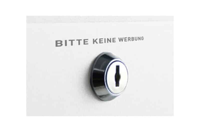 Radius Design “BITTE KEINE WERBUNG” GRAVUR
