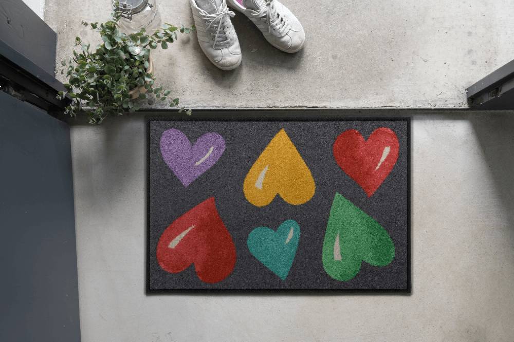 Salonloewe Big Hearts Colourful Fußmatte Super Rabatt