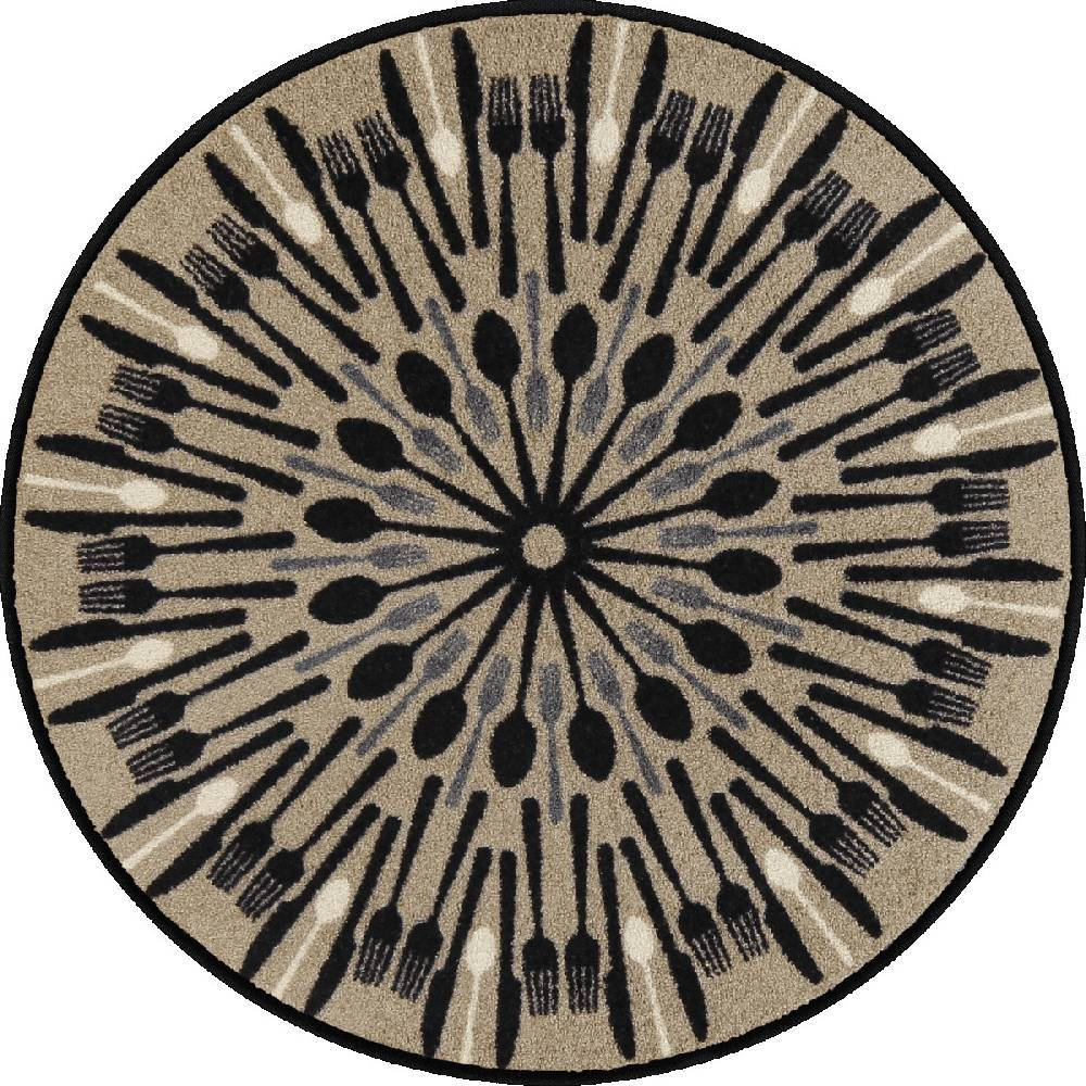 Salonloewe Table Mandala beige Fußmatte