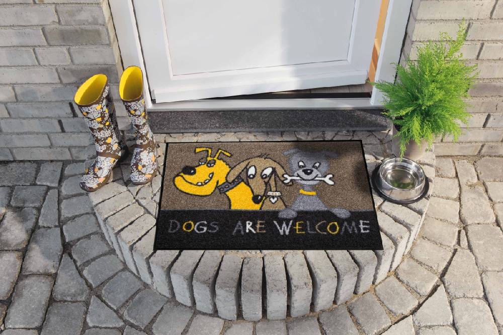 Salonloewe Dogs Are Welcome Fußmatte Heißer Verkauf