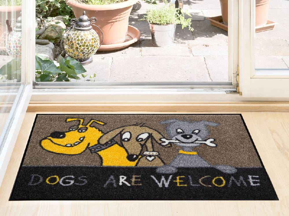 Salonloewe Dogs Are Welcome Fußmatte Heißer Verkauf