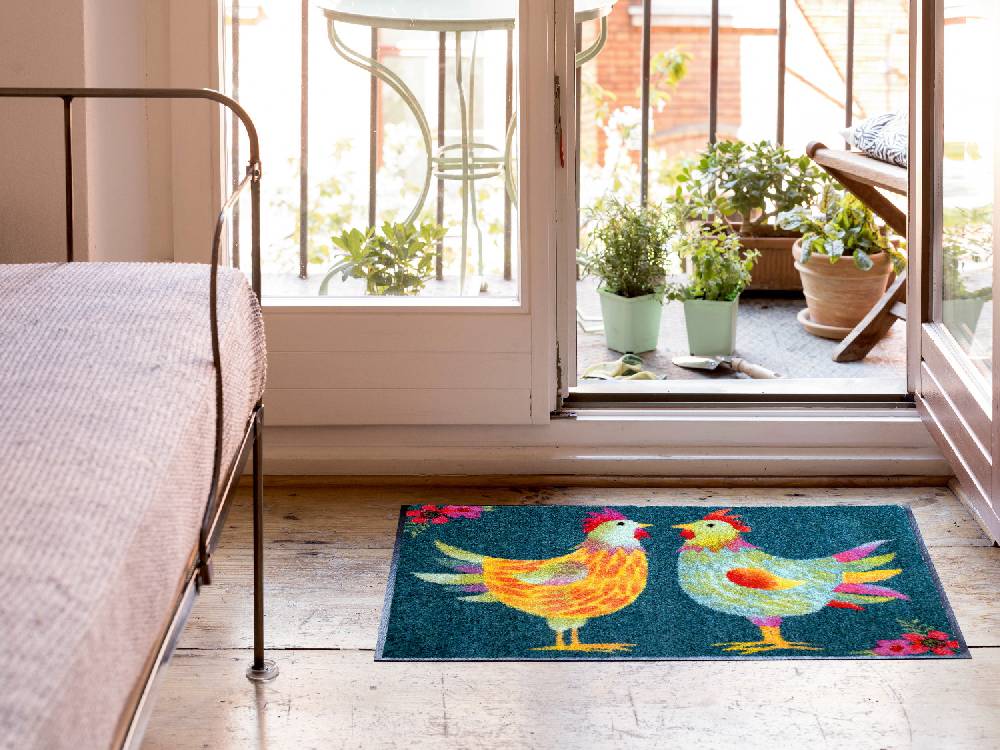 Salonloewe Rainbow Chicken petrol Fußmatte Tägliche Deals