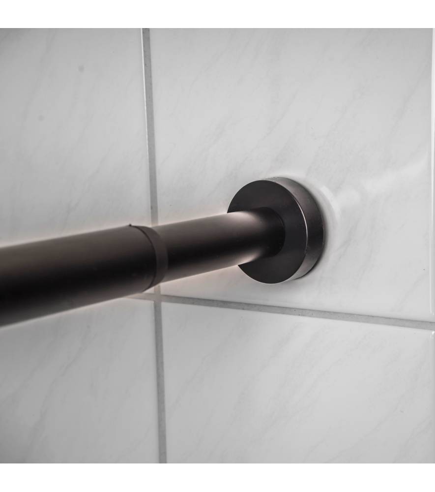 Sanilo Duschvorhangstange Schwarz 90-160 cm Zeitlich begrenztes Angebot