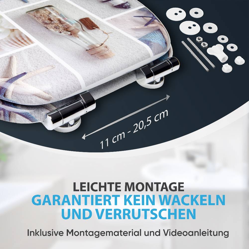 Sanilo WC-Sitz mit Absenkautomatik Meeresbrise - Premium Toilettendeckel direkt vom Hersteller Online Outlet