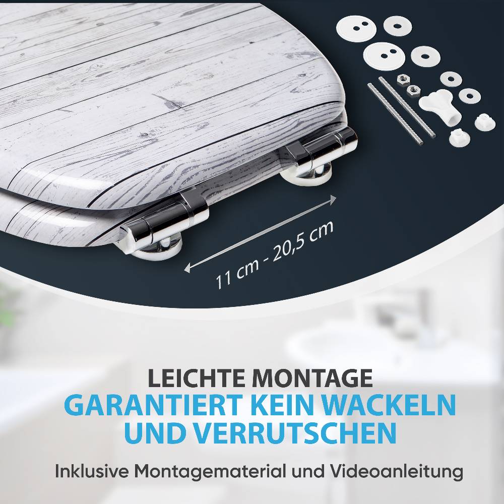 Sanilo WC-Sitz mit Absenkautomatik Timber - Premium Toilettendeckel direkt vom Hersteller Exklusive Angebote