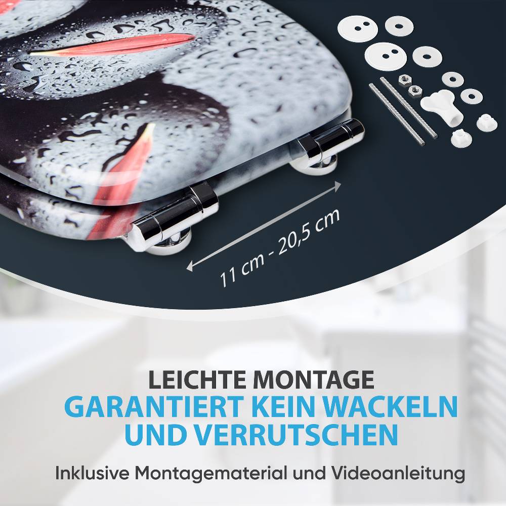 Sanilo WC-Sitz mit Absenkautomatik Elegance - Premium Toilettendeckel direkt vom Hersteller Kostenlose Rückgabe