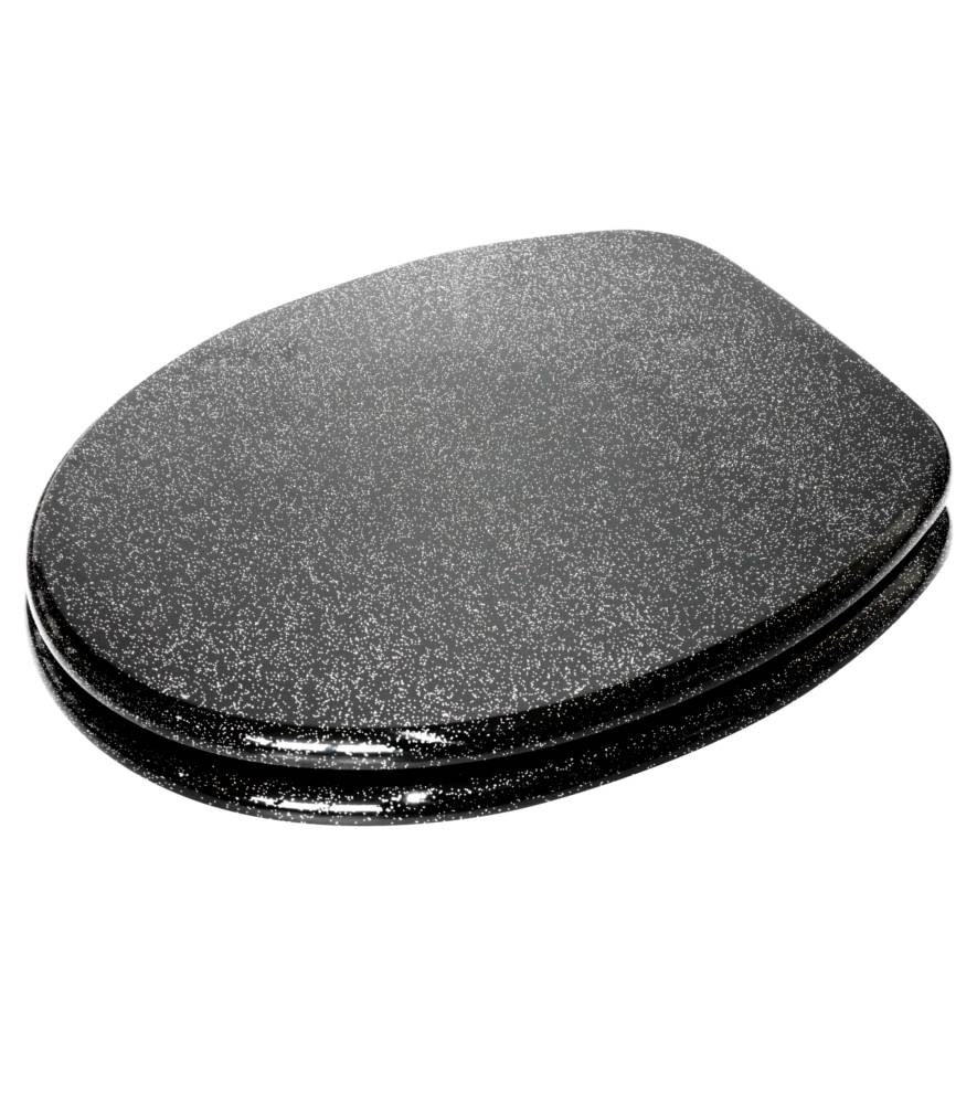 Sanilo WC-Sitz Glitzer Schwarz - Premium Toilettendeckel direkt vom Hersteller