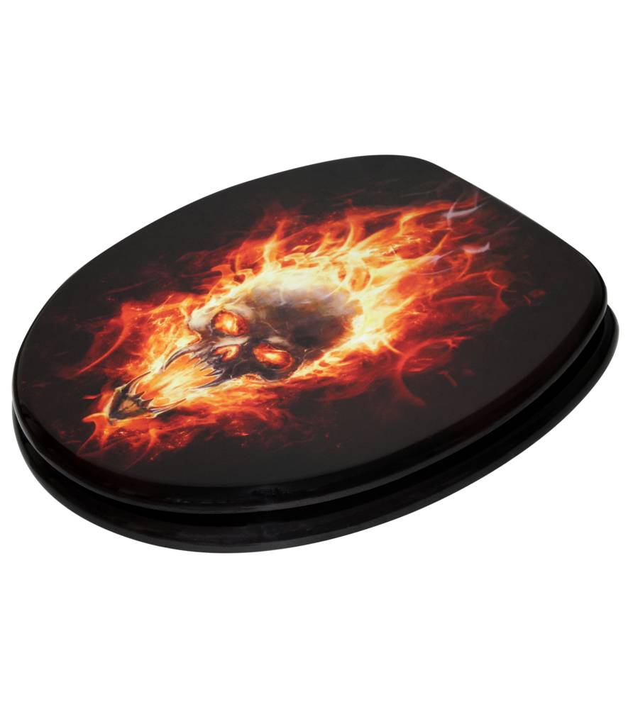 Sanilo WC-Sitz Totenkopf in Flammen - Premium Toilettendeckel direkt vom Hersteller