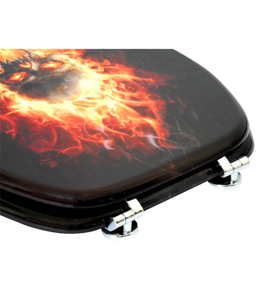 Sanilo WC-Sitz Totenkopf in Flammen - Premium Toilettendeckel direkt vom Hersteller Neueste Stile
