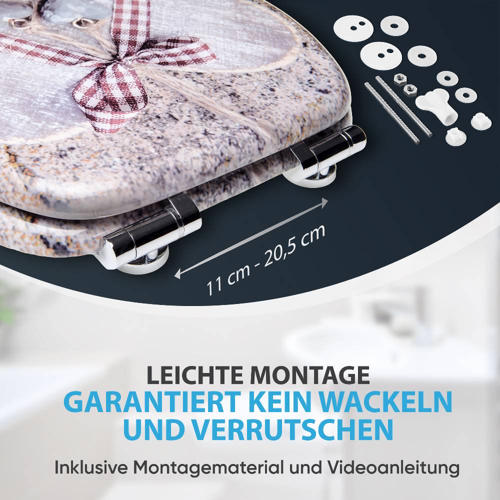 Sanilo WC-Sitz mit Absenkautomatik Bavaria - Premium Toilettendeckel direkt vom Hersteller Letzte 2 Tage
