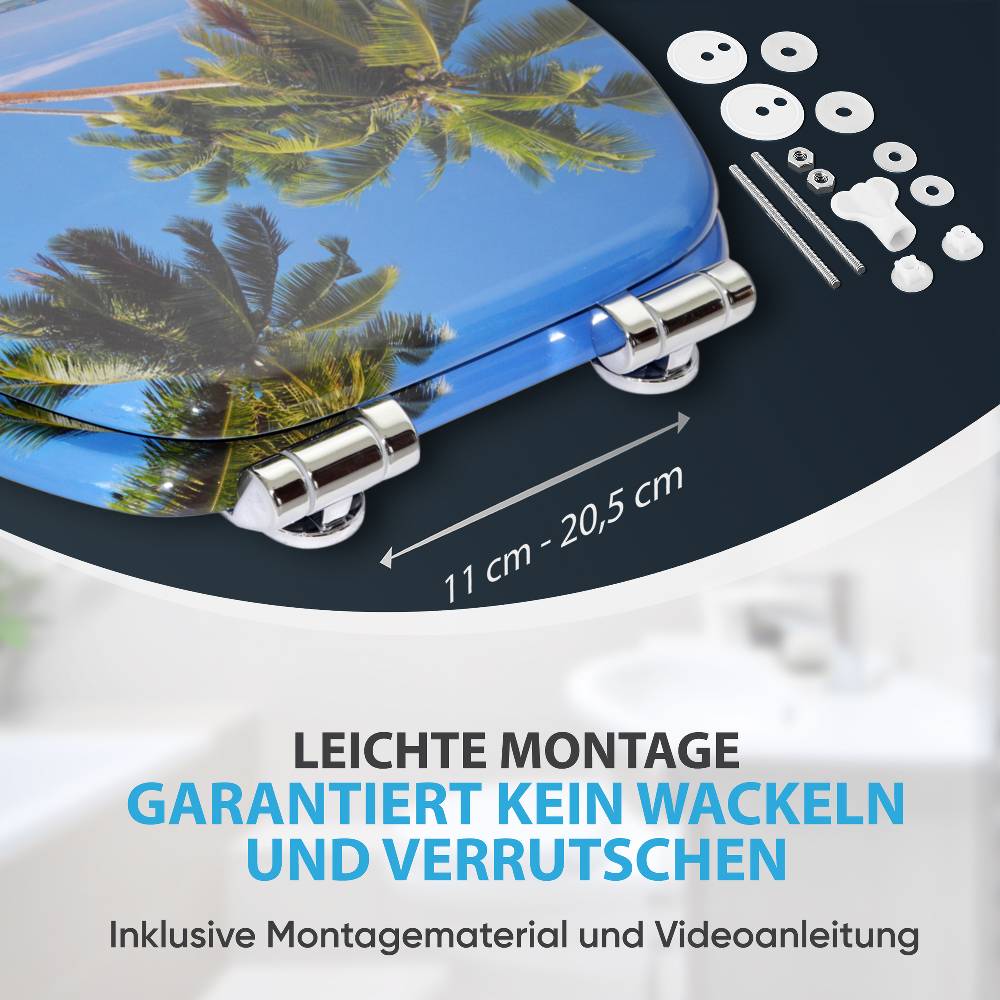 Sanilo WC-Sitz mit Absenkautomatik Karibik - Premium Toilettendeckel direkt vom Hersteller Letzter Tag