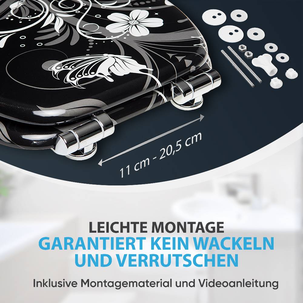 Sanilo WC-Sitz mit Absenkautomatik White Flower - Premium Toilettendeckel direkt vom Hersteller Bis zu 65% Rabatt