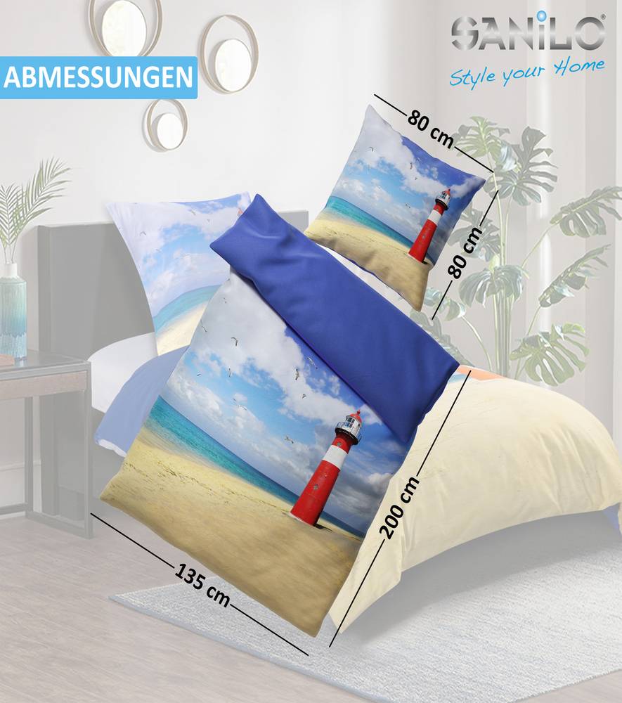 Sanilo Bettwäsche Leuchtturm 135 x 200 cm Zeitbegrenzte Promotion