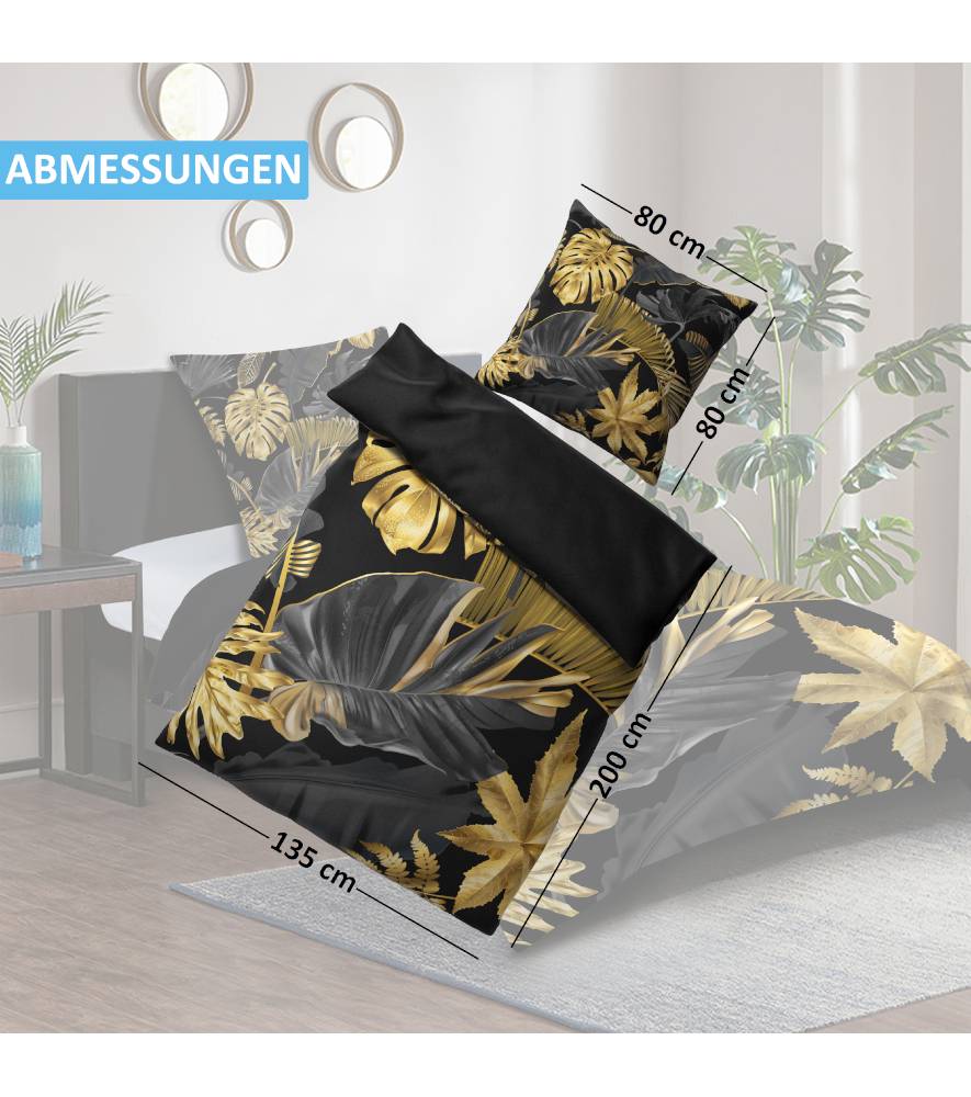Sanilo Bettwäsche Golden Leaves 135 x 200 cm Bis zu 60% Rabatt