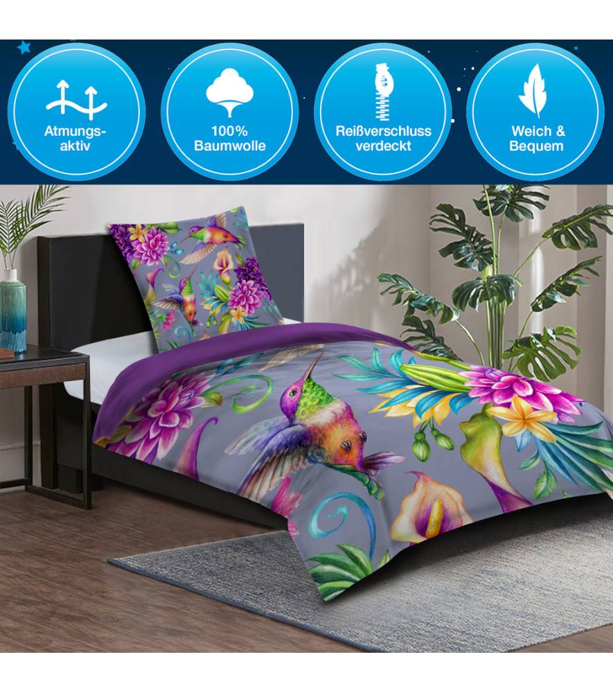 Sanilo Bettwäsche Kolibri 135 x 200 cm Kostenloser Versand international