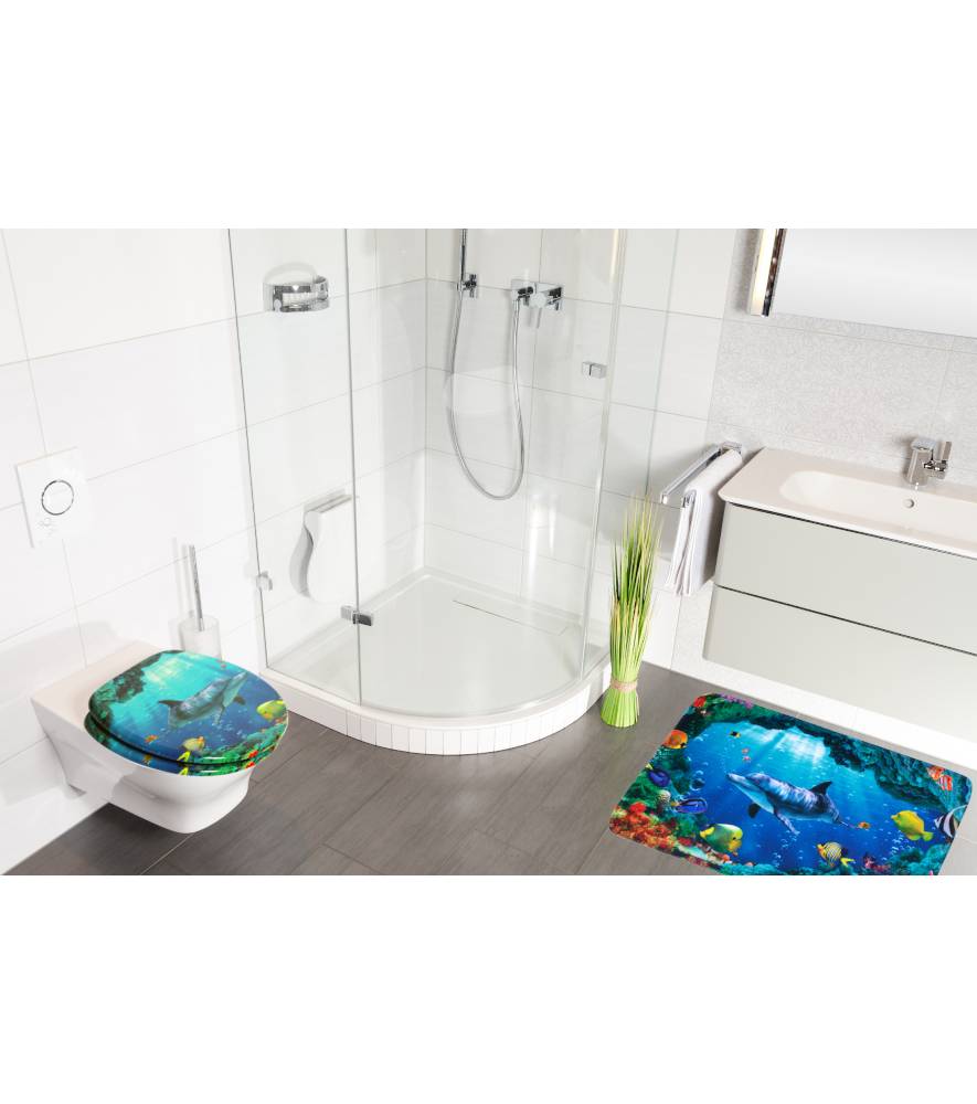 Sanilo Badteppich Delphin Korallen 70 x 110 cm Super Rabatt