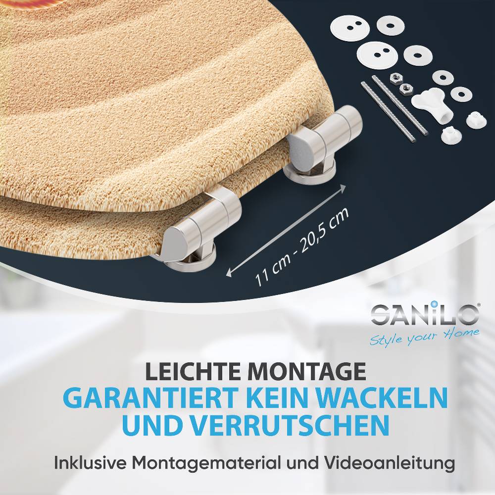 Sanilo WC-Sitz mit Absenkautomatik Clam - Premium Toilettendeckel direkt vom Hersteller Flash Sale