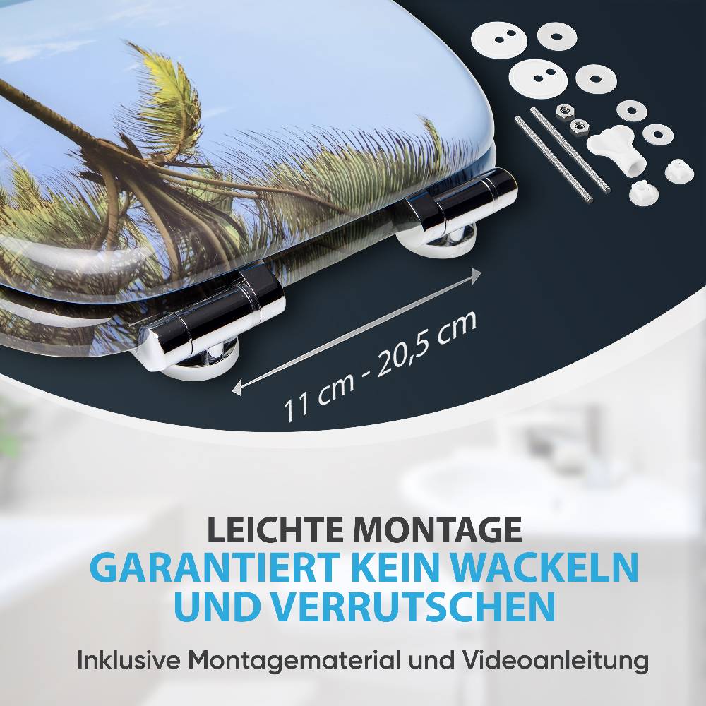 Sanilo WC-Sitz mit Absenkautomatik Holiday - Premium Toilettendeckel direkt vom Hersteller Begrenztes Angebot