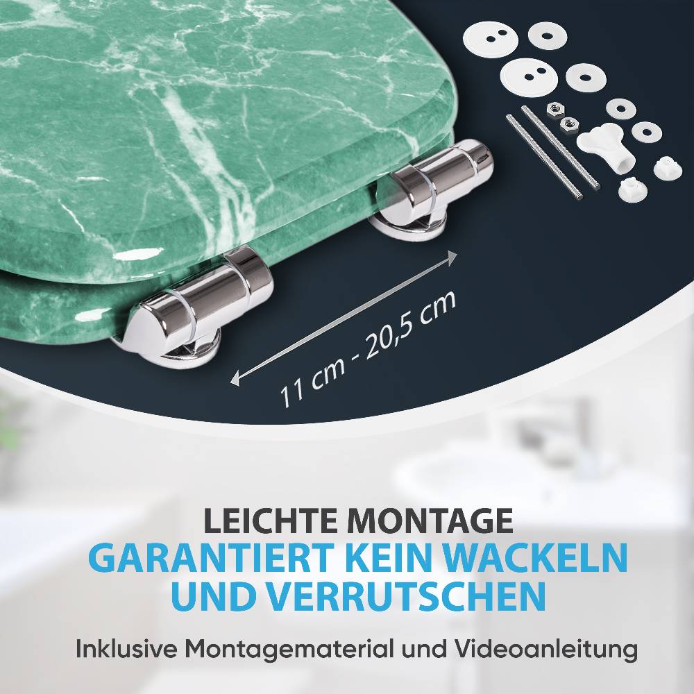 Sanilo WC-Sitz mit Absenkautomatik Marmor Grün - Premium Toilettendeckel direkt vom Hersteller Online Shopping