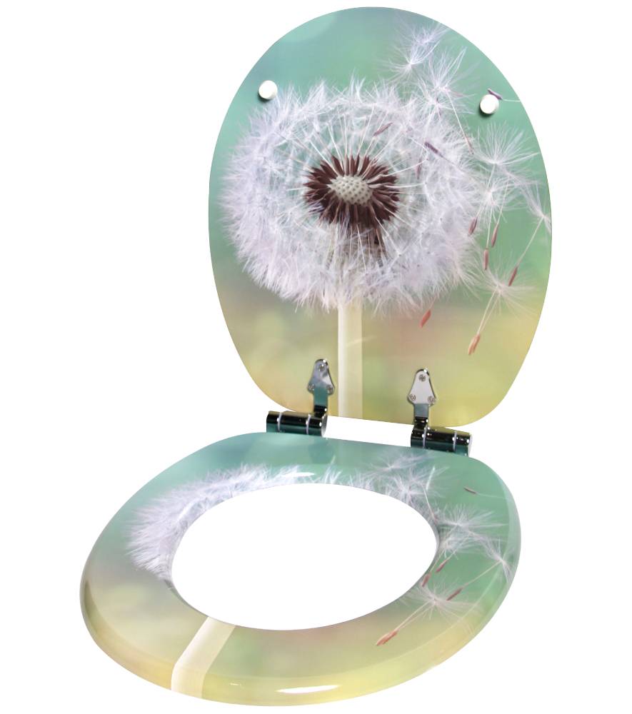 Sanilo WC-Sitz mit Absenkautomatik Pusteblume - Premium Toilettendeckel direkt vom Hersteller Cyber Monday