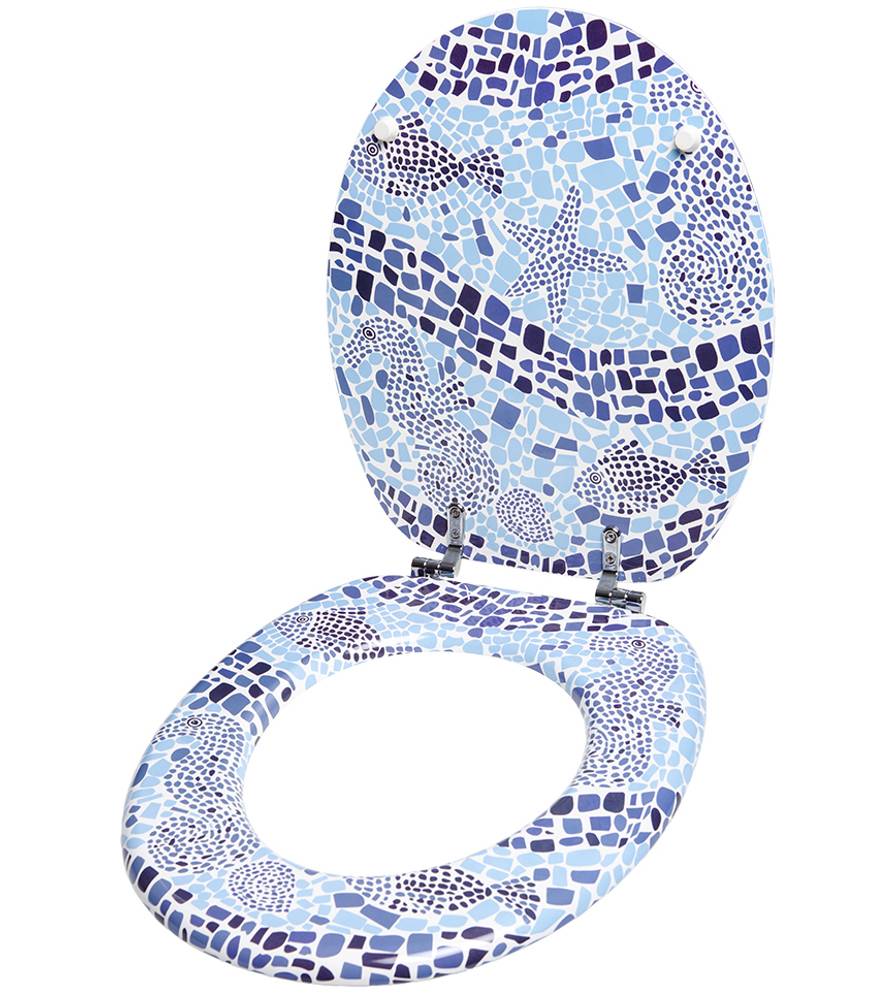 Sanilo WC-Sitz Mosaic World - Premium Toilettendeckel direkt vom Hersteller Valentinstagsangebot