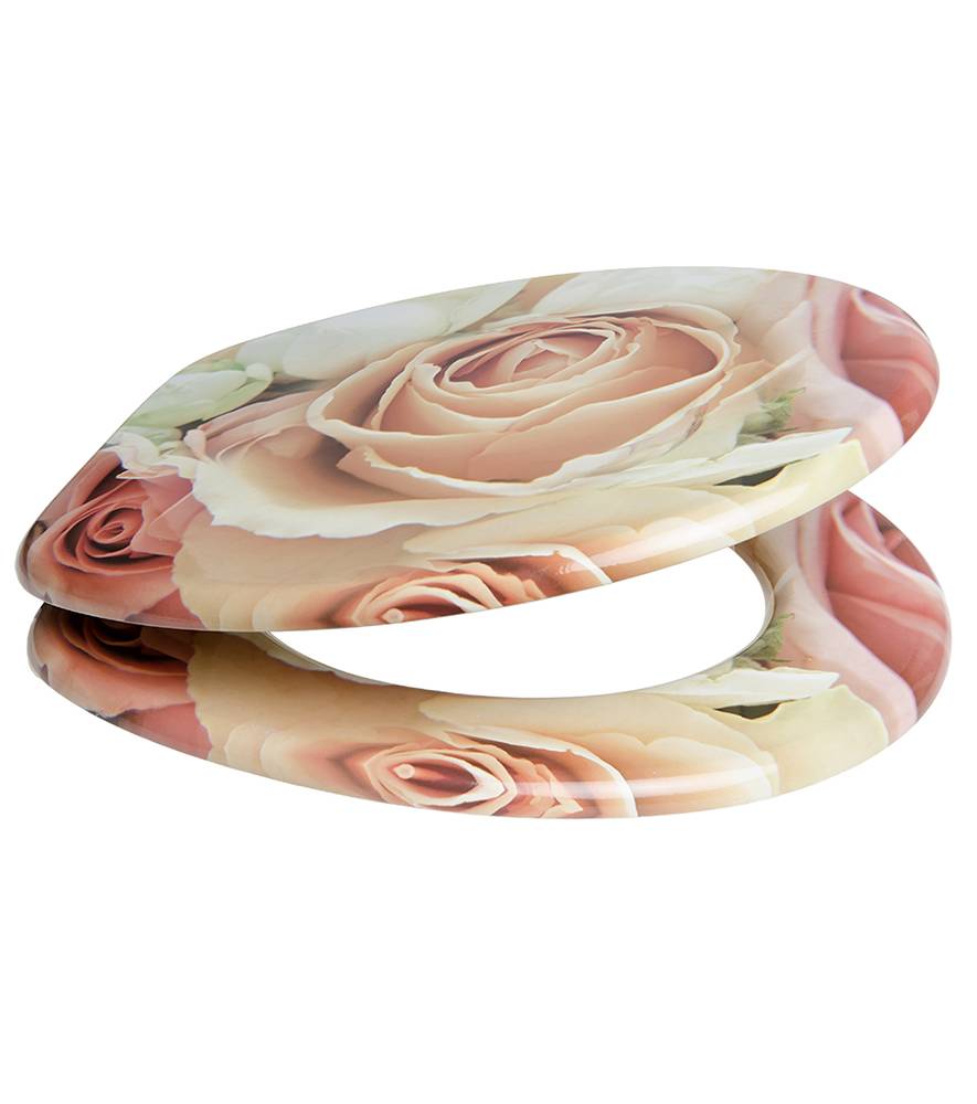 Sanilo WC-Sitz Rosa Rose - Premium Toilettendeckel direkt vom Hersteller Lagerräumung