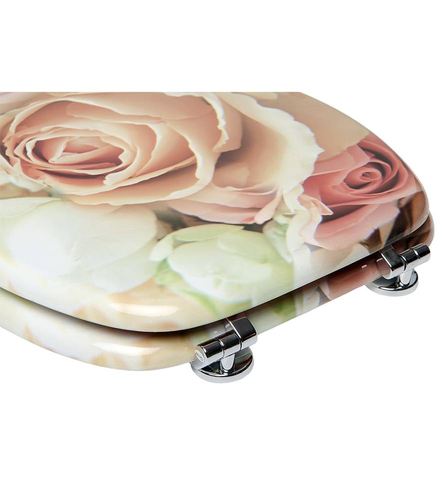Sanilo WC-Sitz Rosa Rose - Premium Toilettendeckel direkt vom Hersteller Lagerräumung
