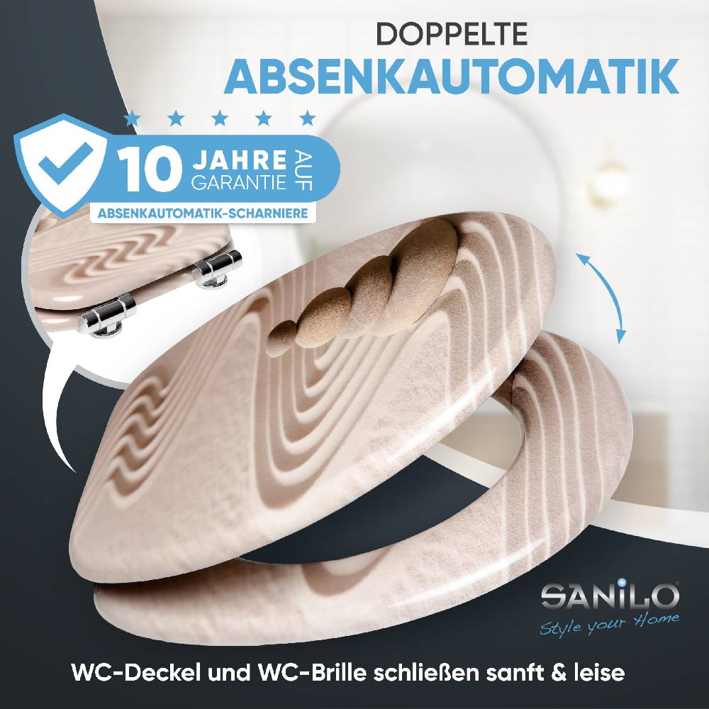 Sanilo WC-Sitz mit Absenkautomatik Zen - Premium Toilettendeckel direkt vom Hersteller Heißer Verkauf