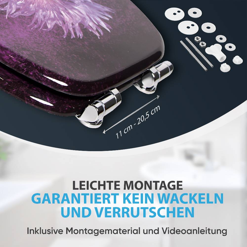 Sanilo WC-Sitz mit Absenkautomatik Purple Dust - Premium Toilettendeckel direkt vom Hersteller Tägliche Deals