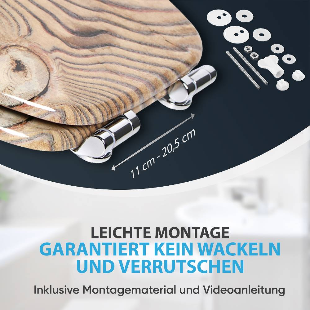Sanilo WC-Sitz mit Absenkautomatik Grain - Premium Toilettendeckel direkt vom Hersteller Bis zu 60% Rabatt