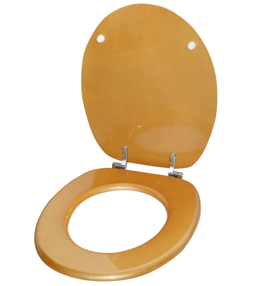 Sanilo WC-Sitz Glitzer Gold - Premium Toilettendeckel direkt vom Hersteller Sonderangebot der Fabrik