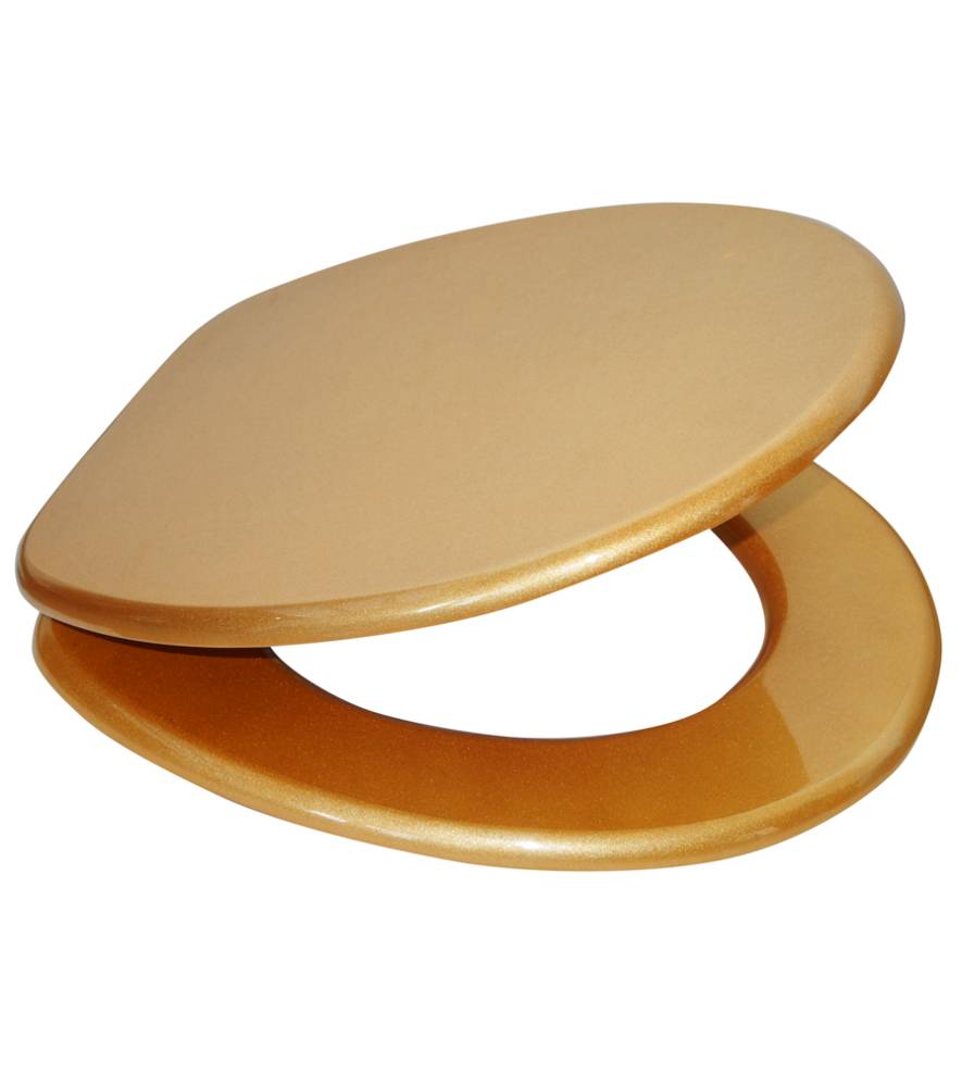 Sanilo WC-Sitz Glitzer Gold - Premium Toilettendeckel direkt vom Hersteller Sonderangebot der Fabrik