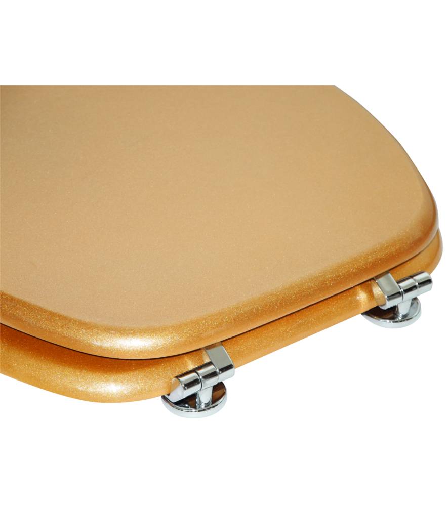 Sanilo WC-Sitz Glitzer Gold - Premium Toilettendeckel direkt vom Hersteller Sonderangebot der Fabrik
