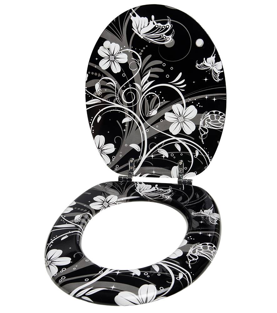 Sanilo WC-Sitz White Flower - Premium Toilettendeckel direkt vom Hersteller Discount Store für neue Produkte