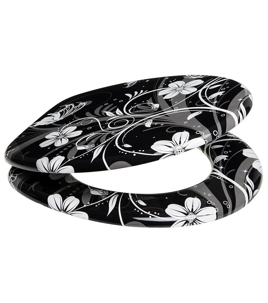 Sanilo WC-Sitz White Flower - Premium Toilettendeckel direkt vom Hersteller Discount Store für neue Produkte
