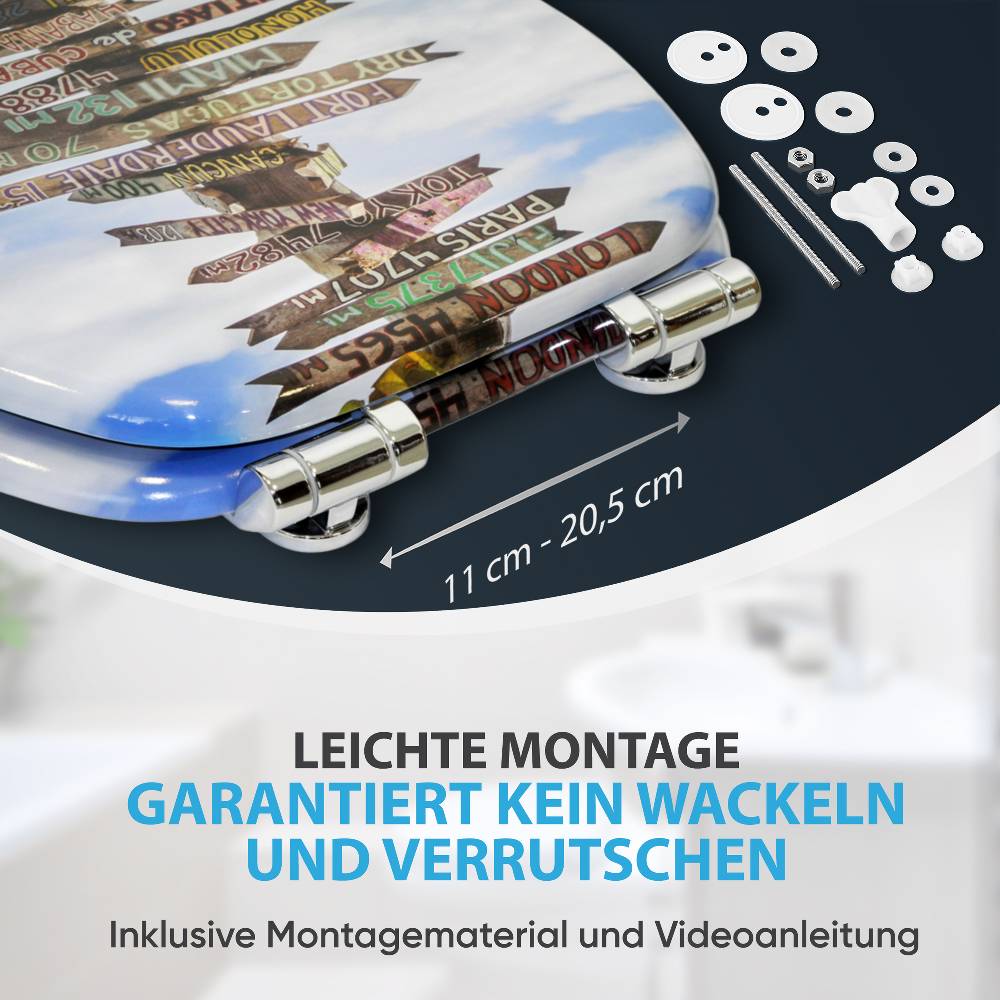 Sanilo WC-Sitz mit Absenkautomatik Key West - Premium Toilettendeckel direkt vom Hersteller Kostenloser Versand international