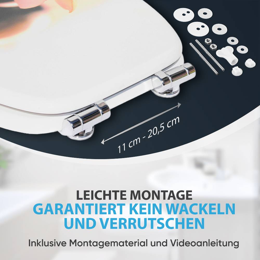 Sanilo WC-Sitz mit Absenkautomatik Beautiful - Premium Toilettendeckel direkt vom Hersteller Begrenzt auf 3 Tage