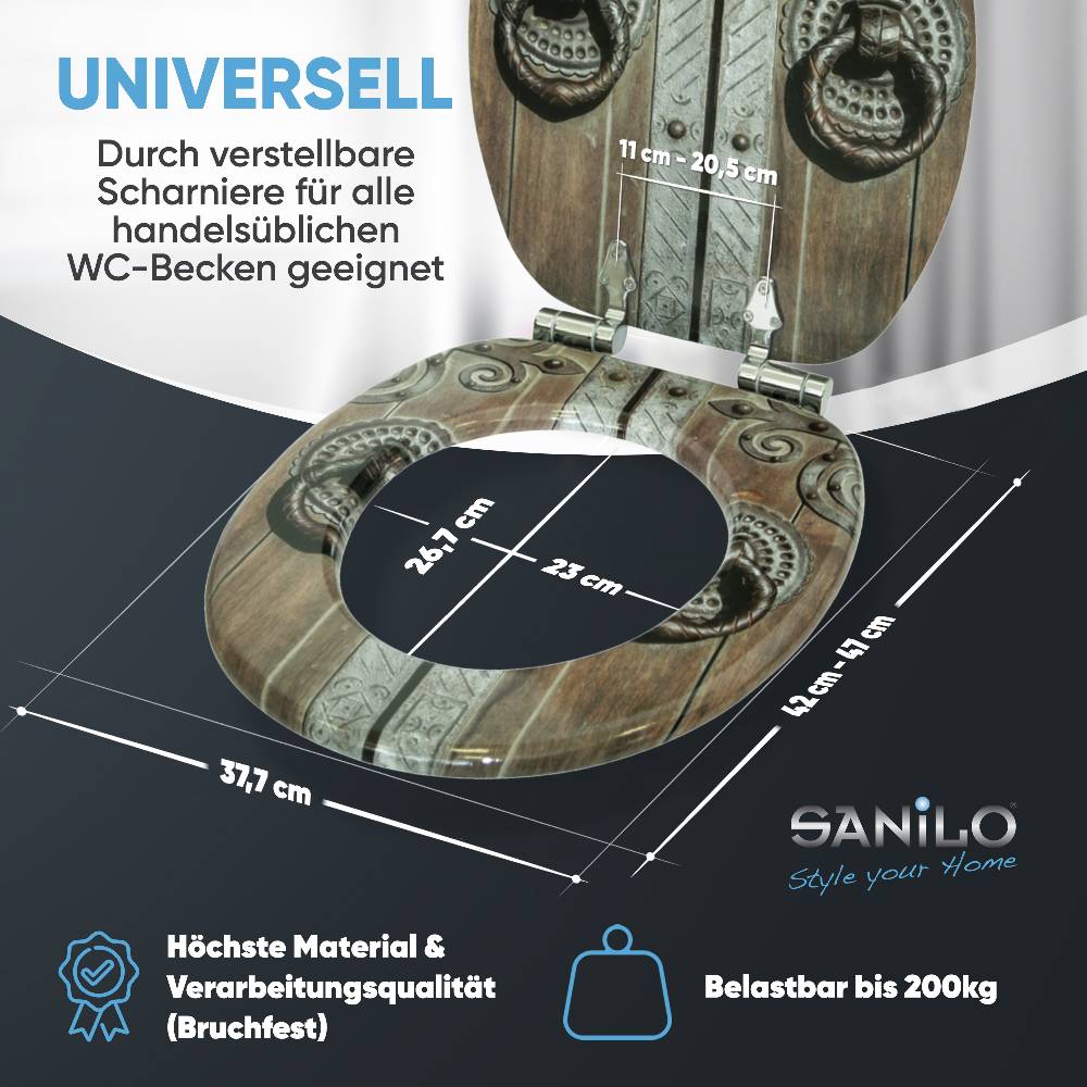 Sanilo WC-Sitz mit Absenkautomatik Door - Premium Toilettendeckel direkt vom Hersteller Hotsell