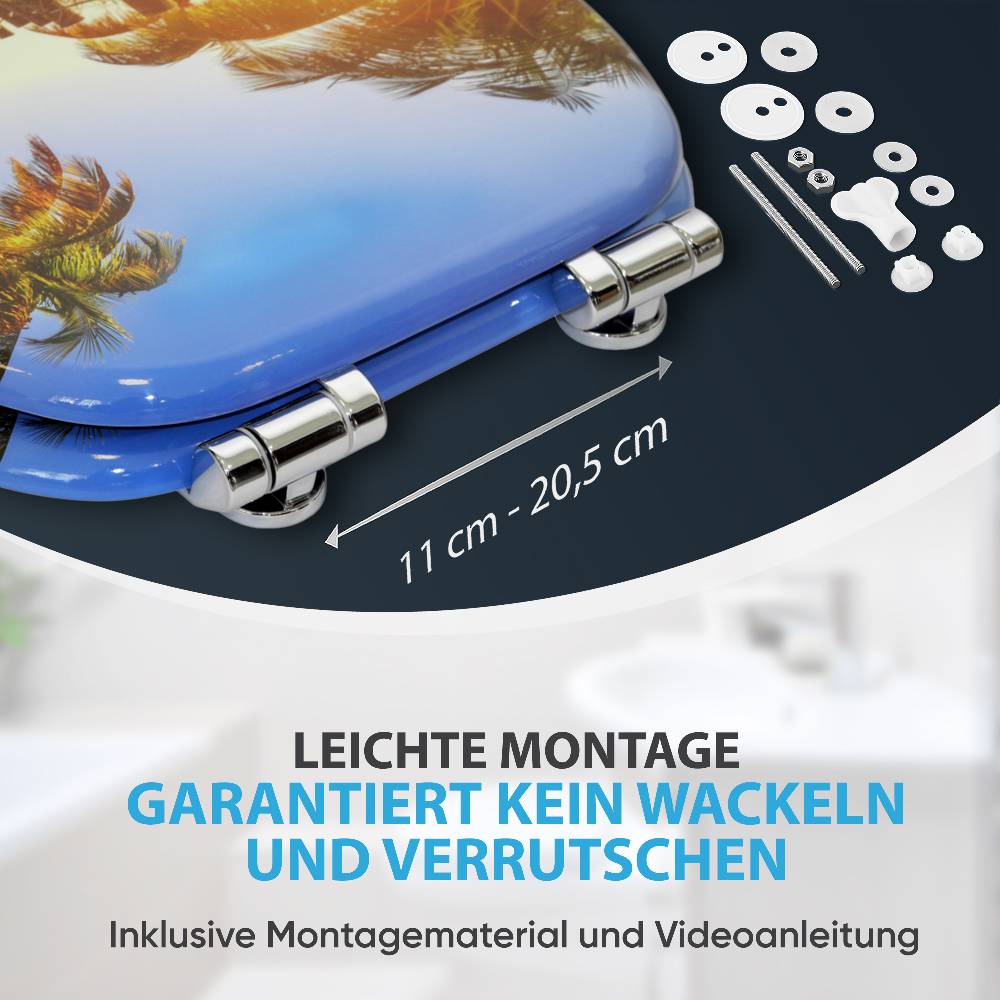 Sanilo WC-Sitz mit Absenkautomatik Fort Lauderdale - Premium Toilettendeckel direkt vom Hersteller Rabatt