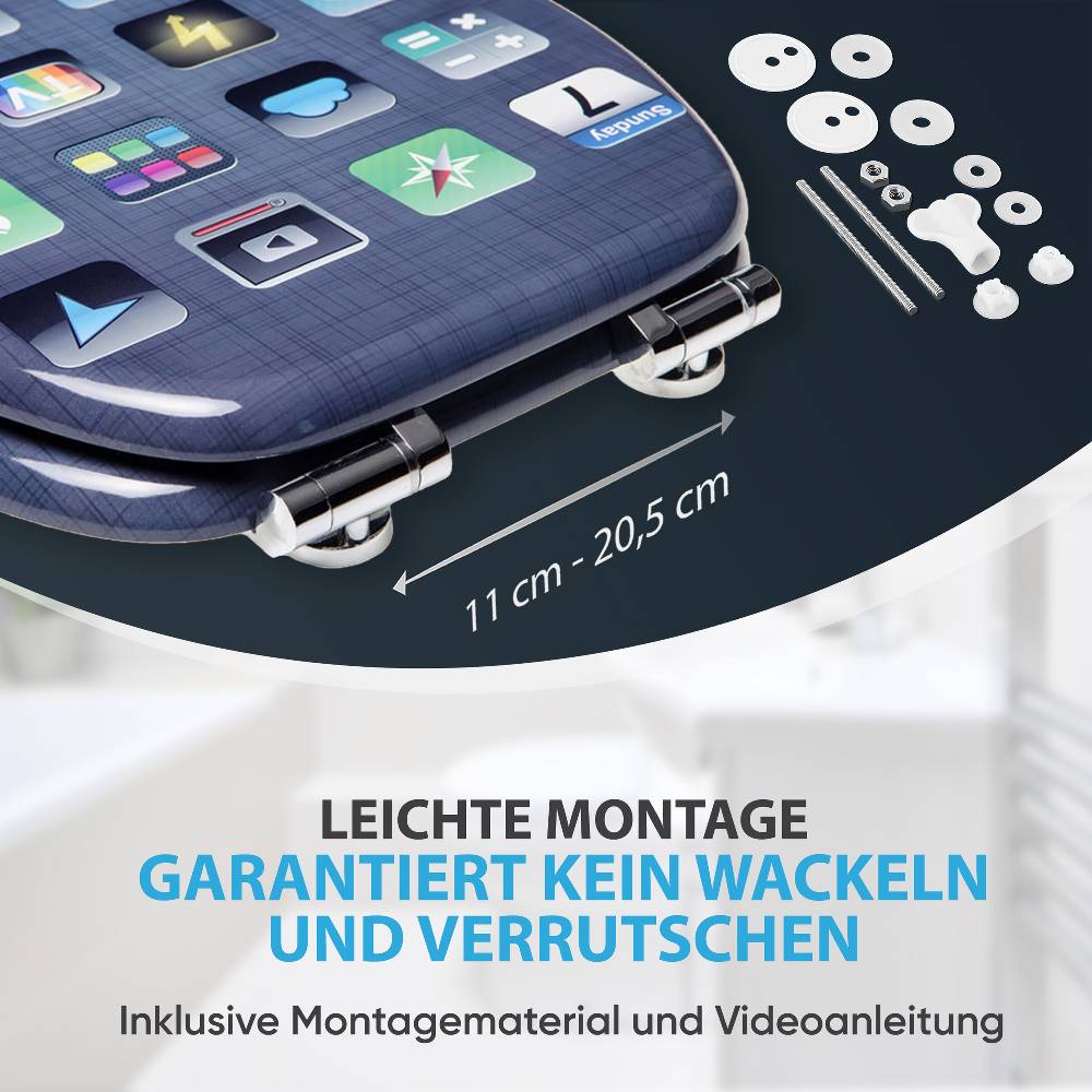 Sanilo WC-Sitz mit Absenkautomatik App - Premium Toilettendeckel direkt vom Hersteller Flash Sale