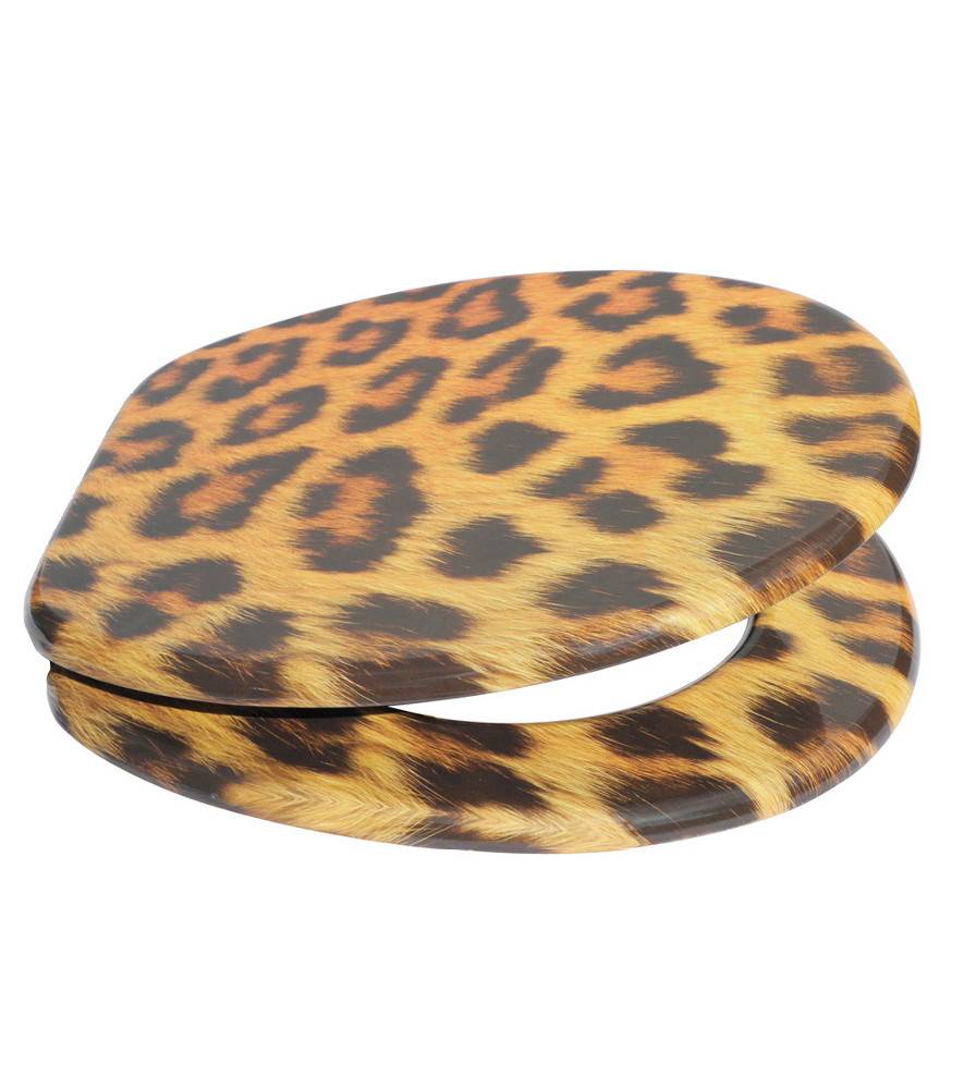 Sanilo WC-Sitz mit Absenkautomatik Leopardenfell - Premium Toilettendeckel direkt vom Hersteller Weihnachtsangebot