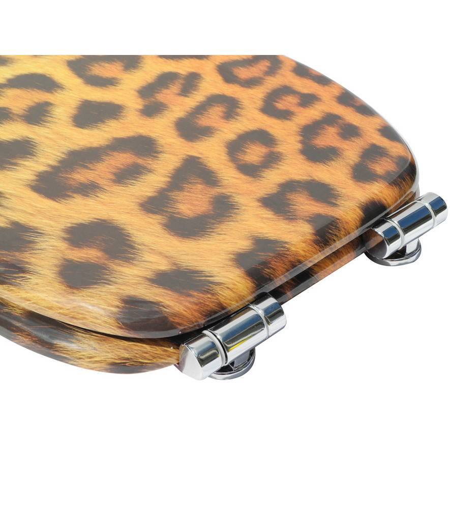 Sanilo WC-Sitz mit Absenkautomatik Leopardenfell - Premium Toilettendeckel direkt vom Hersteller Weihnachtsangebot