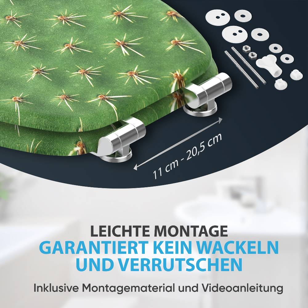 Sanilo WC-Sitz mit Absenkautomatik Kaktus - Premium Toilettendeckel direkt vom Hersteller im Angebot