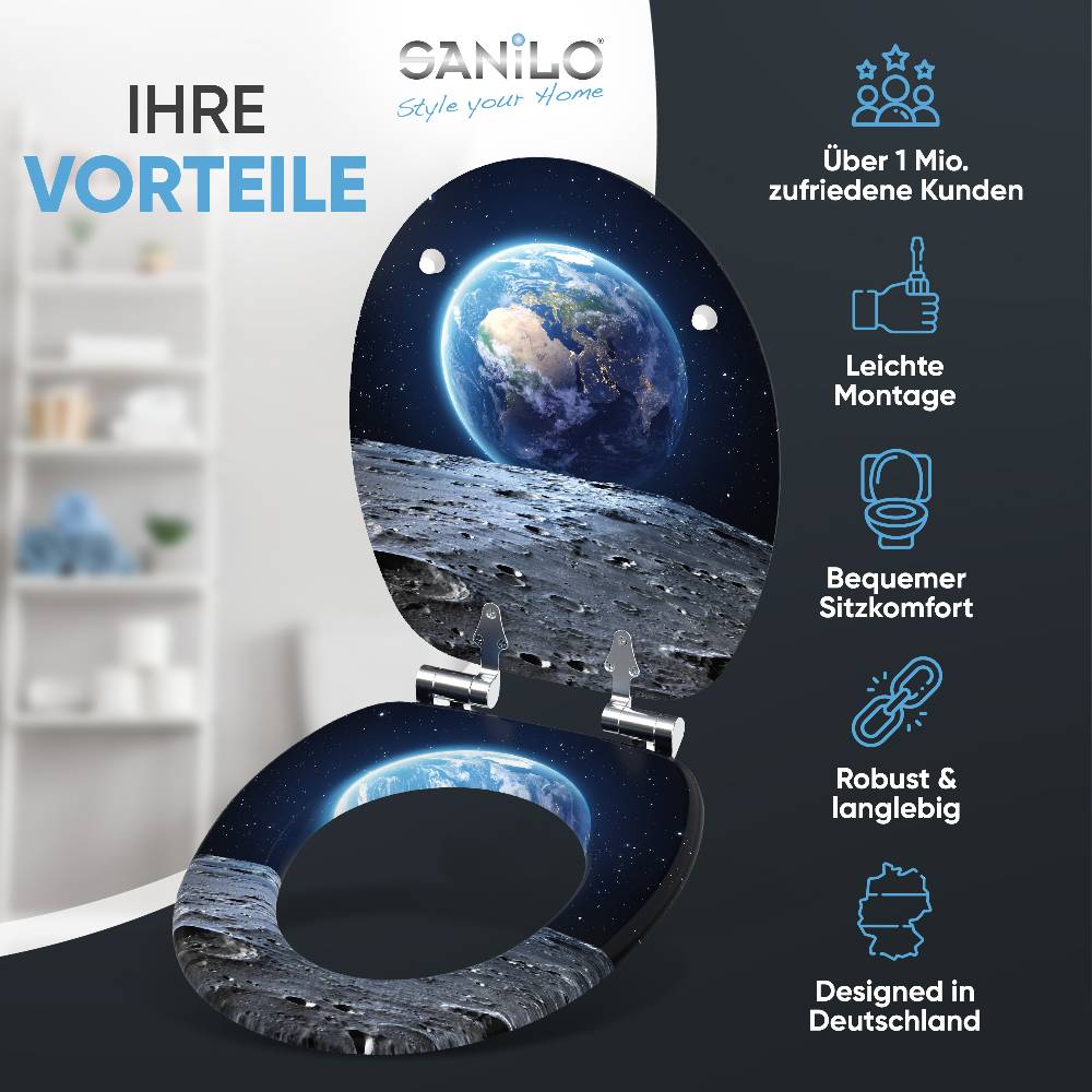 Sanilo WC-Sitz mit Absenkautomatik Earth - Premium Toilettendeckel direkt vom Hersteller