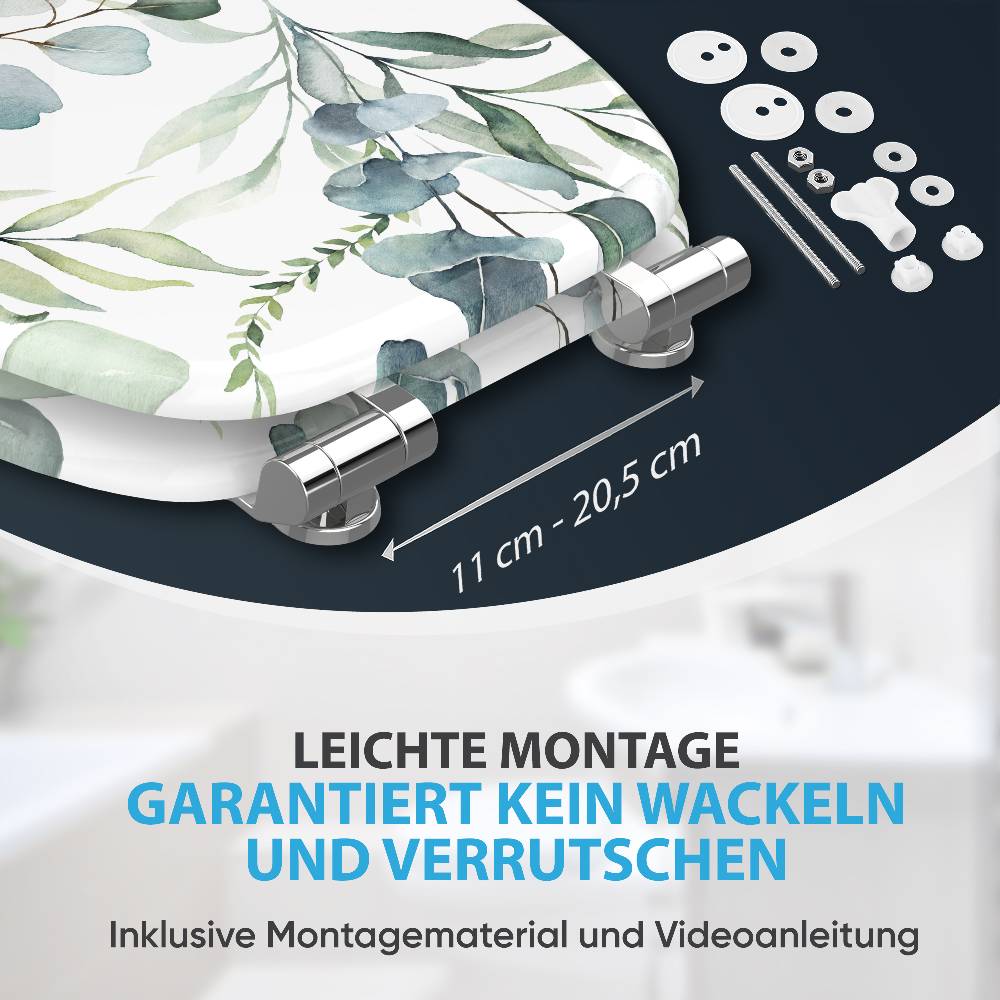 Sanilo WC-Sitz mit Absenkautomatik Eukalyptus - Premium Toilettendeckel direkt vom Hersteller Fabrik Onlineshop