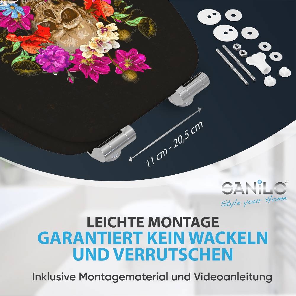 Sanilo WC-Sitz mit Absenkautomatik Day of the Dead - Premium Toilettendeckel direkt vom Hersteller Günstig kaufen