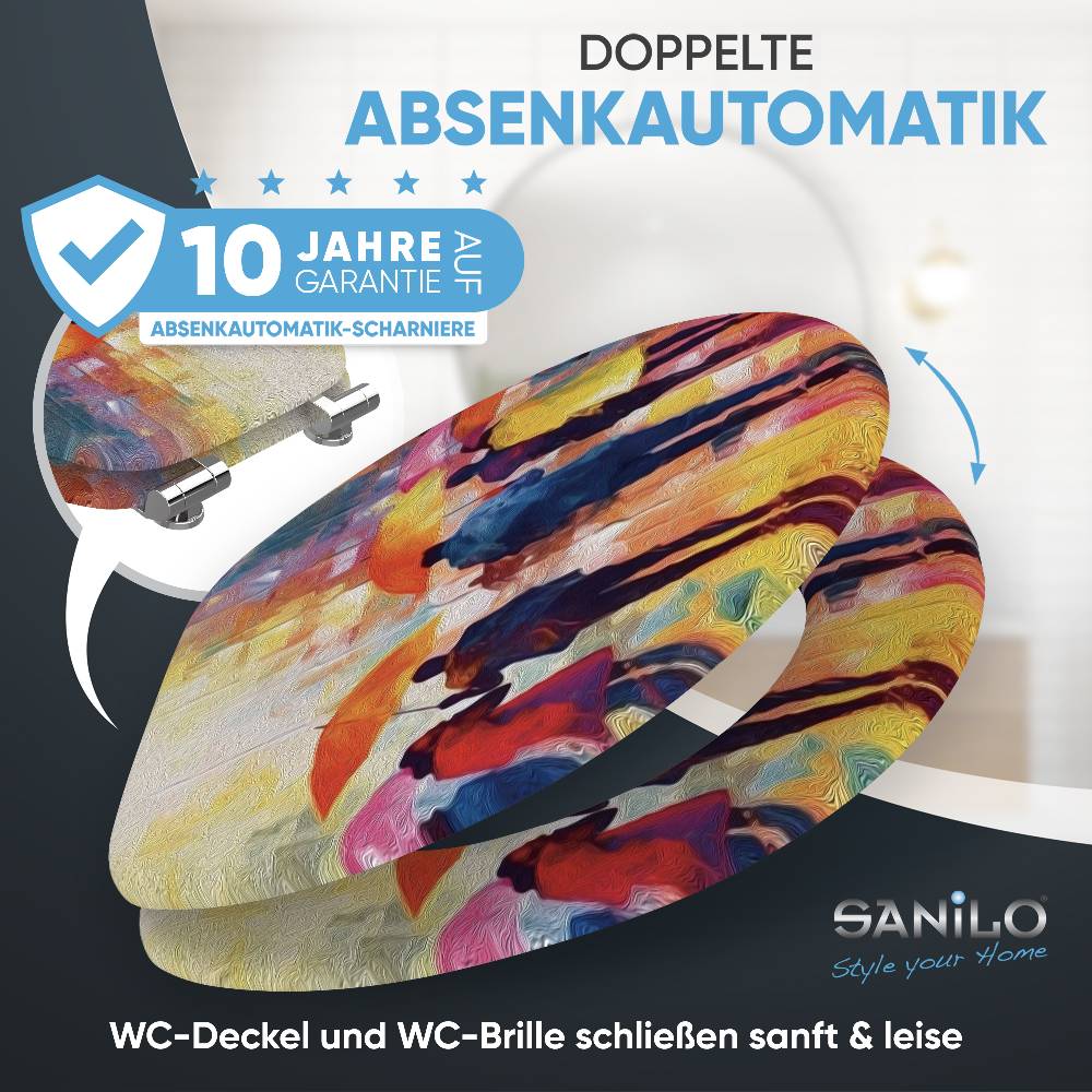 Sanilo WC-Sitz mit Absenkautomatik Umbrella - Premium Toilettendeckel direkt vom Hersteller Flash Sale