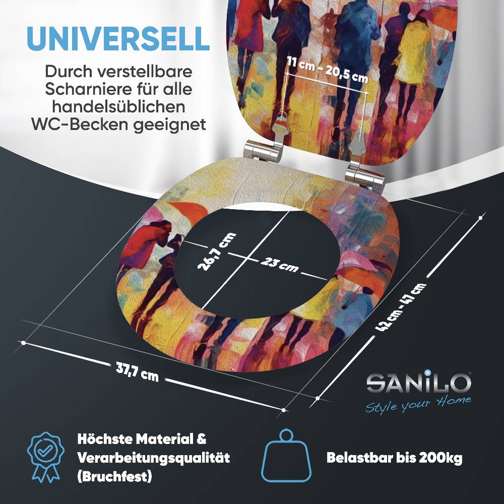 Sanilo WC-Sitz mit Absenkautomatik Umbrella - Premium Toilettendeckel direkt vom Hersteller Flash Sale
